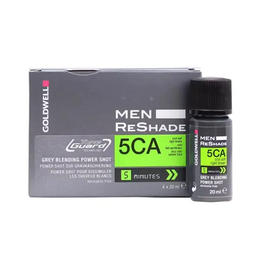 Goldwell Spumă tonifiantă pentru acoperirea părului gri Men Reshade (5CA Cool Ash) 4 × 20 ml