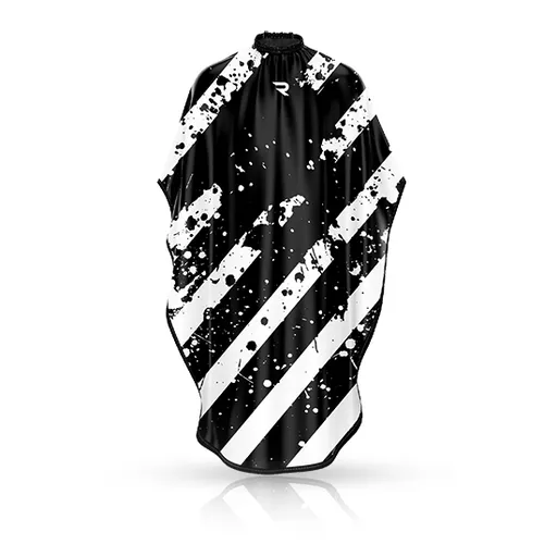Pelerina Coafor/Frizerie Splash Alb/Negru - Rovra