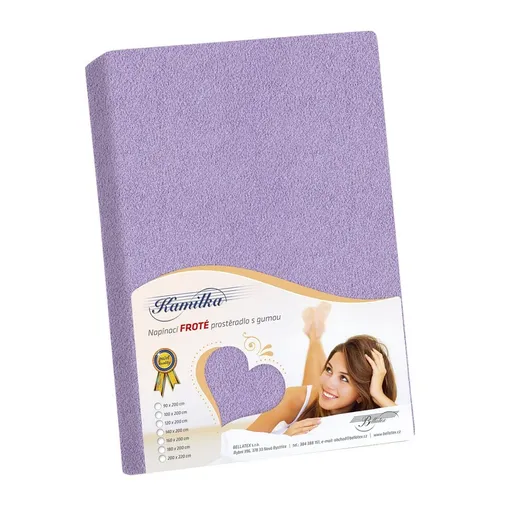 Cearceaf frotir Kamilka, mov deschis, mov deschis, 90 x 200 cm