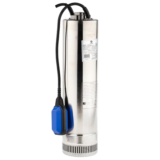 Pompa submersibila din inox, cu plutitor, 125SCM Gmax, 750W, 130 l/min, H ref. 43m