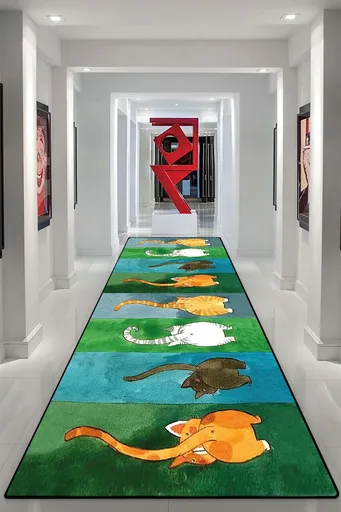 Covor, Gatto Carino, 80x150 cm, Multicolor