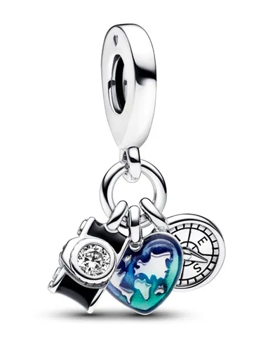 Pandora Pandantiv triplu din argint Fotoaparat, inimă și busolă 792703C01
