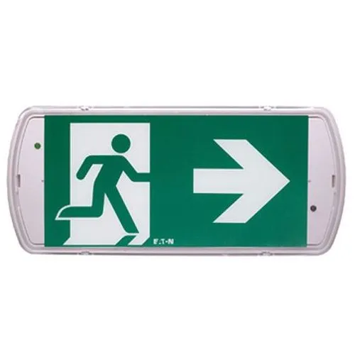 Corp de iluminat de urgenta SafeLite LED 3H Mentinut/Nementinut 100lm 20m Pictograma inclusa IP42 Eaton SL2MNM42D3C3A