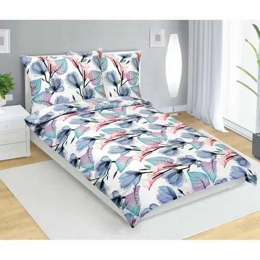 Bellatex Lenjerie de pat din bumbac Loukaalbastră, 140 x 200 cm, 70 x 90 cm