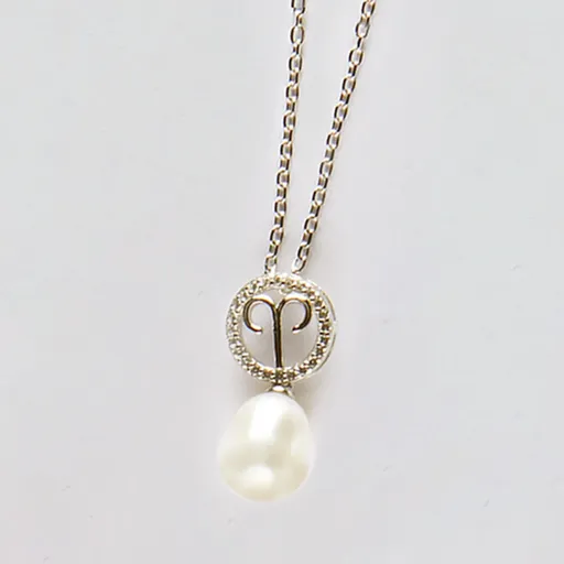 Lanț cu pandantiv de perle Zodiac