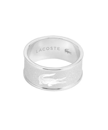 Lacoste Inel stilat din oțel pentru bărbați Backhand 2040485 62 mm