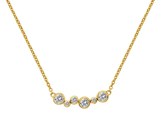 Hot Diamonds Colier placat cu aur cu diamant Gemstone DN213