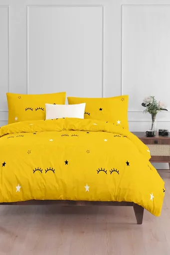 Lenjerie de pat pentru o persoana 2 piese, L'essentiel Maison, Dide, Galben