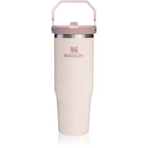 Stanley IceFlow™ Flip Straw Tumbler sticlă inoxidabilă pentru apă Rose Quartz 890 ml