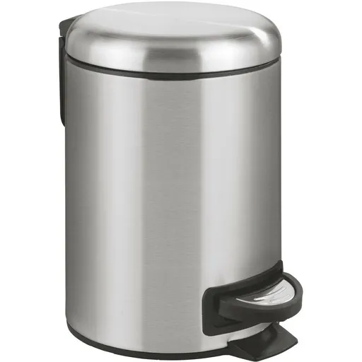 Wenko Coș de gunoi cu pedală Leman 3 l, inox, inox mat, 3 l