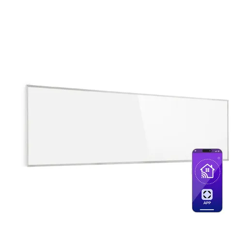 Klarstein Wonderwall 300 Smart, încălzitor pe infraroșu, 30 x 100 cm, 300 W, cronometru săptămânal, IP24, alb