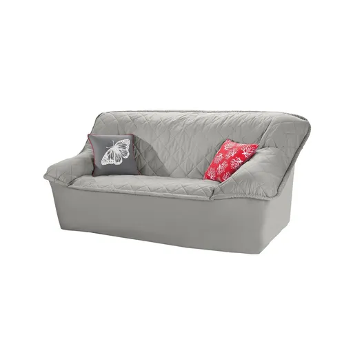 Husă matlasată din bumbac pentru canapea și fotoliu cu cotiere, din pânză bachette