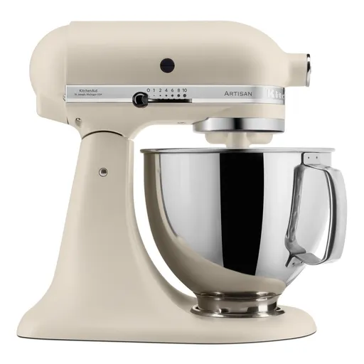 Mixer planetar KitchenAid Artisan Elegance 5KSM125EMH, 300W, 4.8 L, Actionare directă, 10 viteze, Beige