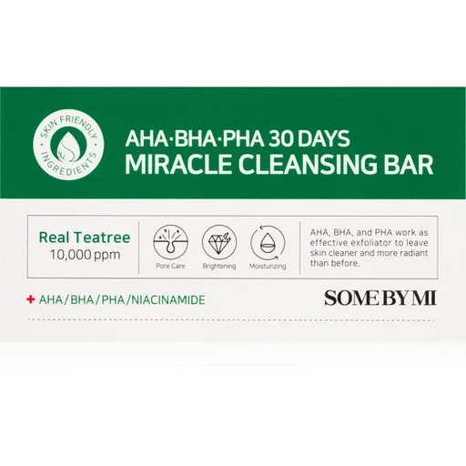 Some By Mi AHA∙BHA∙PHA 30 Days Miracle Cleansing Bar Sapun hidratant pentru curatare pentru ten gras si problematic 106 g