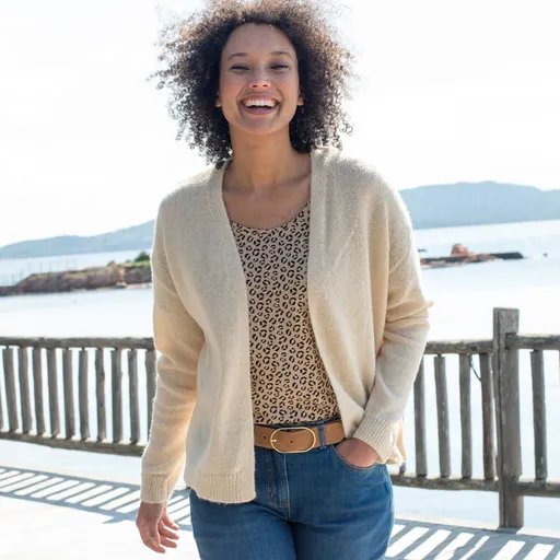 Cardigan cu mohair și amestec de lână