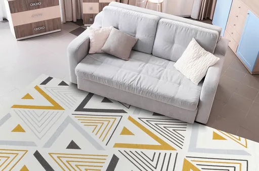 Covor, Ar 18, 80x150 cm, Galben / Gri