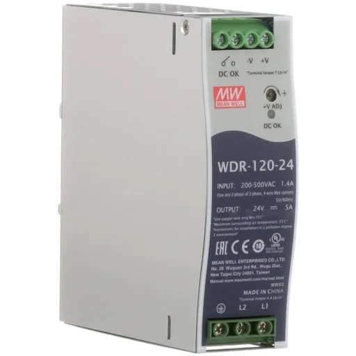 Sursa de alimentare 24V/5A 120W WDR-120-24