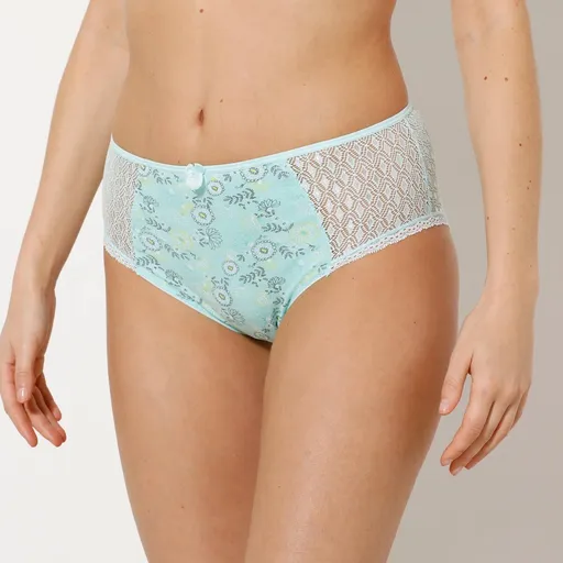 Set de 2 chiloți maxi din bumbac Coria cu dantelă