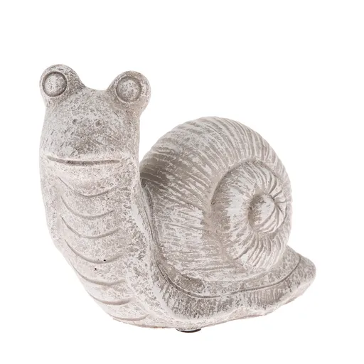 Decorațiune de grădină din beton Melc gri, 13 x 10cm