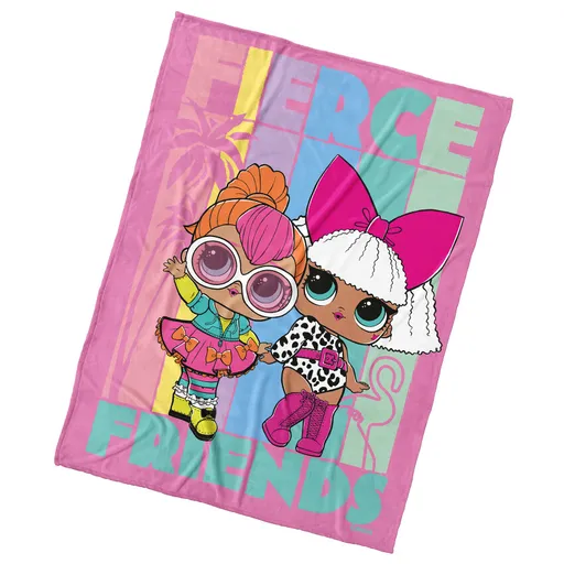 Carbotex Pătură pentru copii L.O.L. SurpriseFierce Friends, 130 x 170 cm