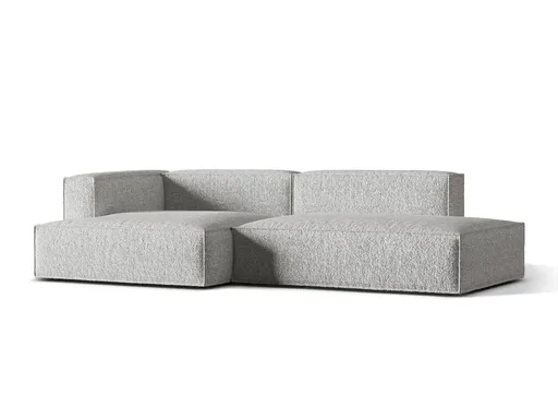 Coltar modular stanga 4 locuri, Nuria-260, Micadoni Home, 312x147x72 cm, tesatura boucle, argintiu