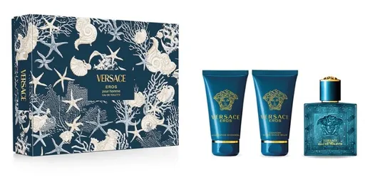 Versace Eros - EDT 50 ml + gel de duș 50 ml + balsam după ras 50 ml