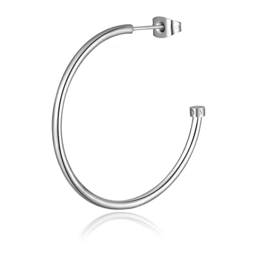 S'Agapõ Single Cercel rotund din oțel Happy Ears SHEA16 3,7 cm