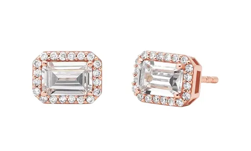 Michael Kors Cercei strălucitori placați cu aur cu zircon Brilliance MKC1724CZ791