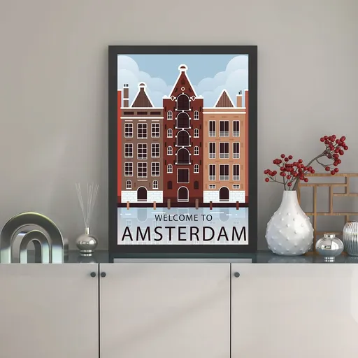 Tablou decorativ, Amsterdam 2 (40 x 55), Polistiren, Multicolor