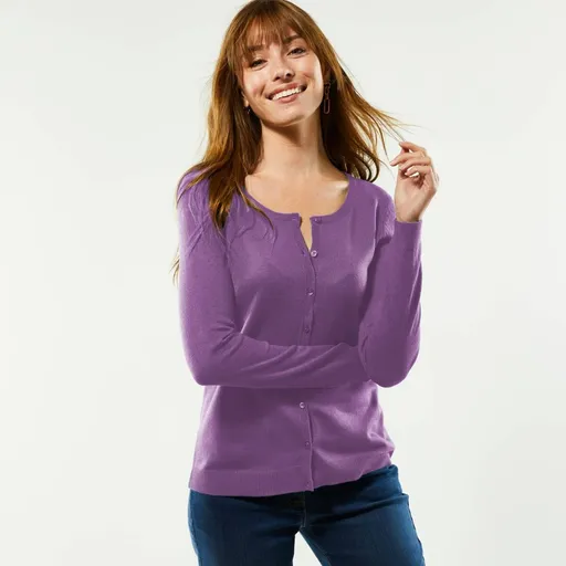 Pulover cu nasturi de culoare solidă