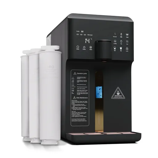 Klarstein AquaLine 6L, purificator de apa, filtrare în 5 trepte, volum 6 l, ecran tactil HD, 6 temperaturi ape, negru