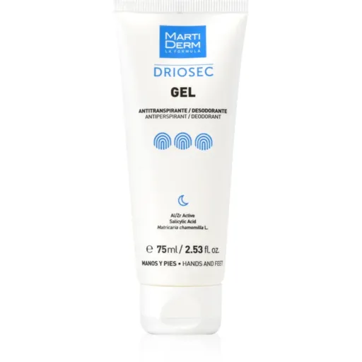 MartiDerm Driosec Gel Antitranspirante gel pentru mâini și picioare, împotriva transpirației excesive 75 ml