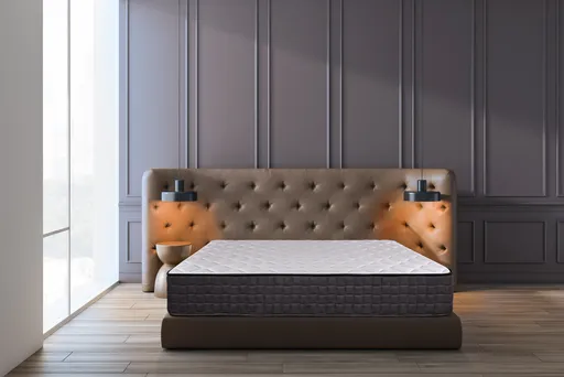 Saltea ortopedica STAR, 180x200x25 cm, 4 cm spuma Memory, 7 zone de confort, hipoalergenica, reversibila, medie/ferma