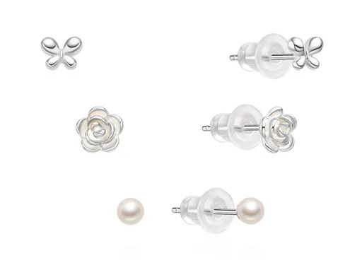 MOISS Set jucăuș de cercei din argint E0004876 (3 perechi de cercei)