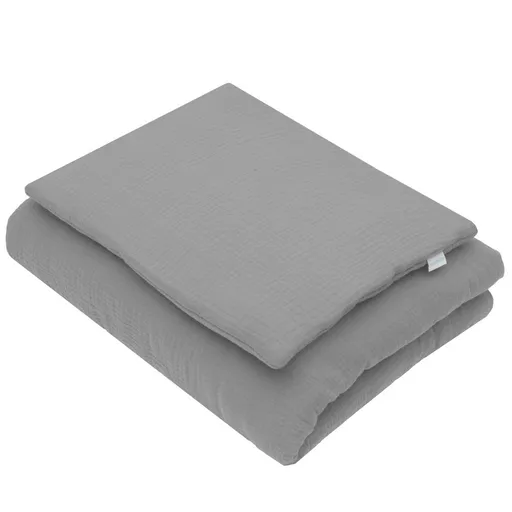Set de muselină New Baby pentru bebeluși cu umplutură, gri, 80 x 70 cm, gri