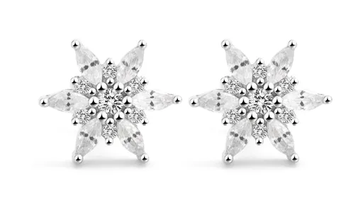 Beneto Cercei eleganți din argint Fulgi de nea AGUP2729