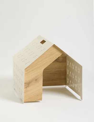 Casă pentru animale de companie, Hanah Home, Vidar, 50x50x50 cm, Crem