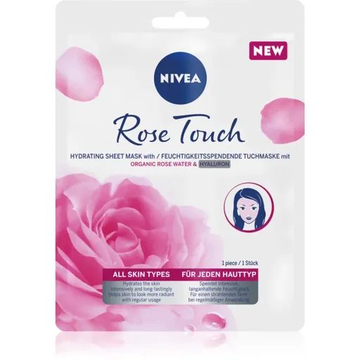 NIVEA Rose Touch mască textilă hidratantă 1 buc