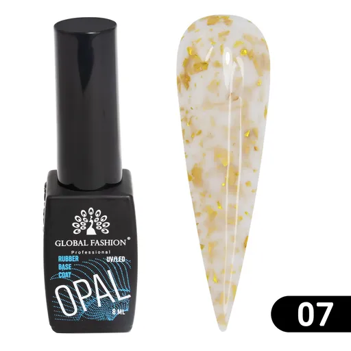 Rubber Base Opal Flakes Global Fashion 8 ml, 07, TPO Free