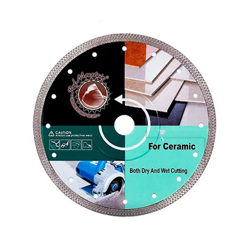 Disc Diamantat pentru Ceramica, Tigla, Piatra, Caramida, Plasa tip "W", Taiere Umeda si Uscata, D 230 mm, Dim. segmentului: 10 mm, Grosime 2 mm