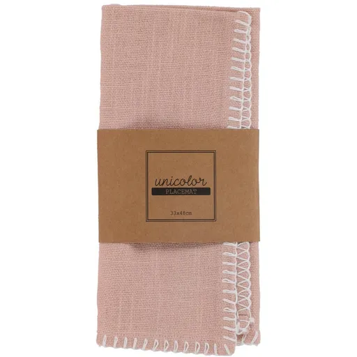 Set suporturi de farfurii roz, 48 x 33 cm, roz