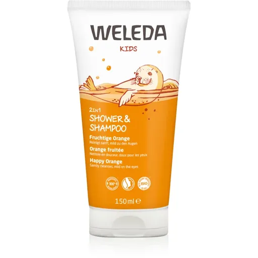 Weleda Kids Happy Orange cremă de duș și șampon pentru copii 2 in 1 150 ml