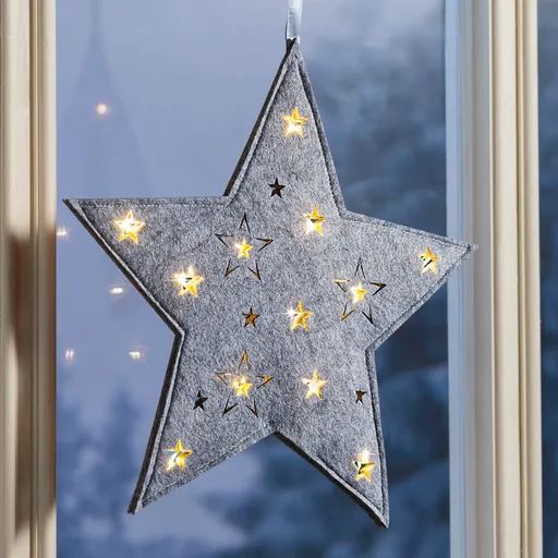 Stea din pâslă cu LED