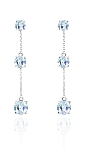 Beneto Exclusive Cercei eleganți din argint cu topaze TOPAGUP2718