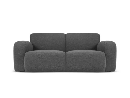Canapea 2 locuri, Molino-101, Micadoni Home, 170x95x72 cm, tesatura boucle, gri inchis