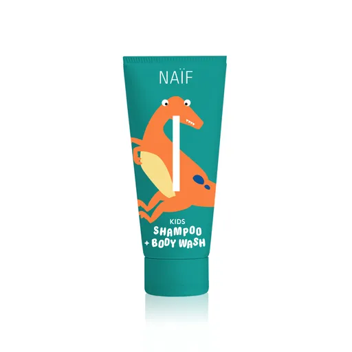 NAÏF Gel și șampon pentru copii cu aromă de limetă și coacăz negru (Shampoo & Body Wash) 250 ml