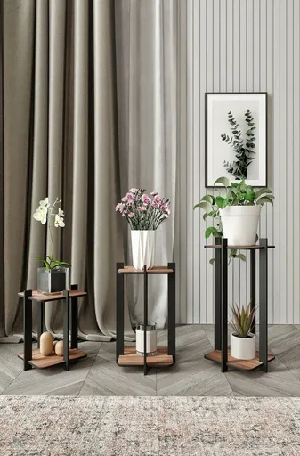 Suport pentru flori Flower Desk Square - Walnut