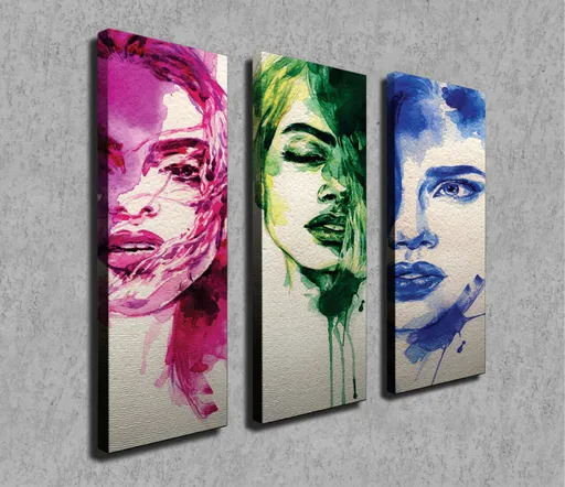 Tablou decorativ, CU11, Cadru: 100% LEMN (grosime: 3 cm), Multicolor