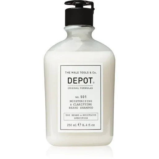 DEPOT 500 BEARD & MOUSTACHE SPECIFICS NO. 501 MOISTURIZING & CLARIFYING BEARD SHAMPOO sampon hidratant pentru barbă 250 ml