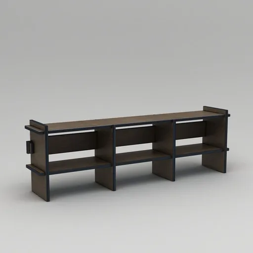 Comoda TV, Hanah Home, Umbra, 220x70x38 cm, 100% BIRCH PLYWOOD, Maro